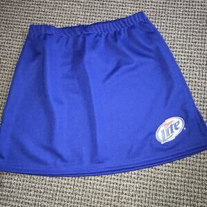 Miller Lite Blue Logo Skirt Medium 28-30 EUC